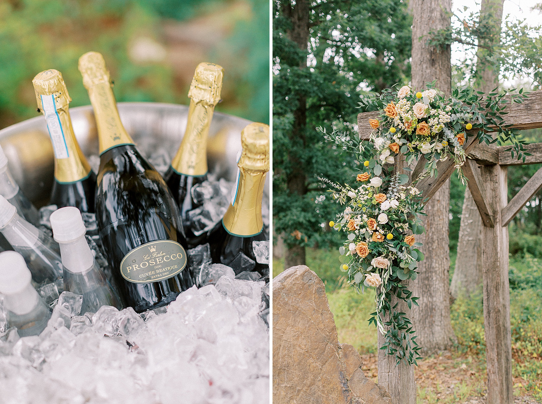 wedding ceremony champagne