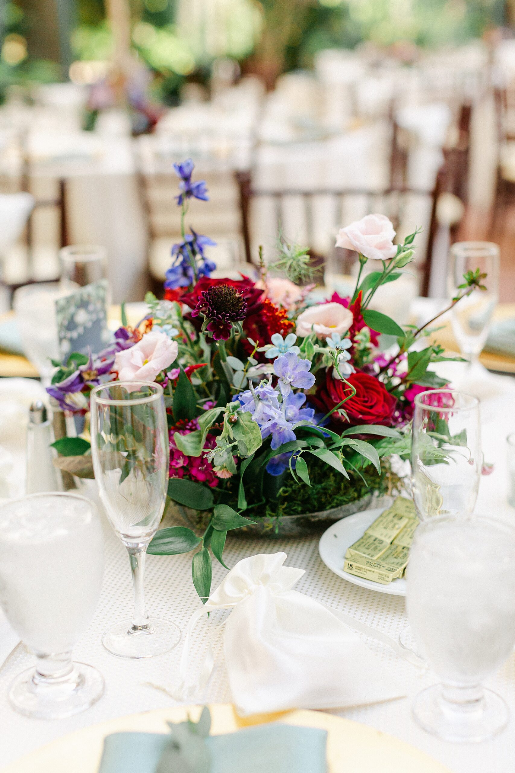 greenhouse wedding floral centerpiece