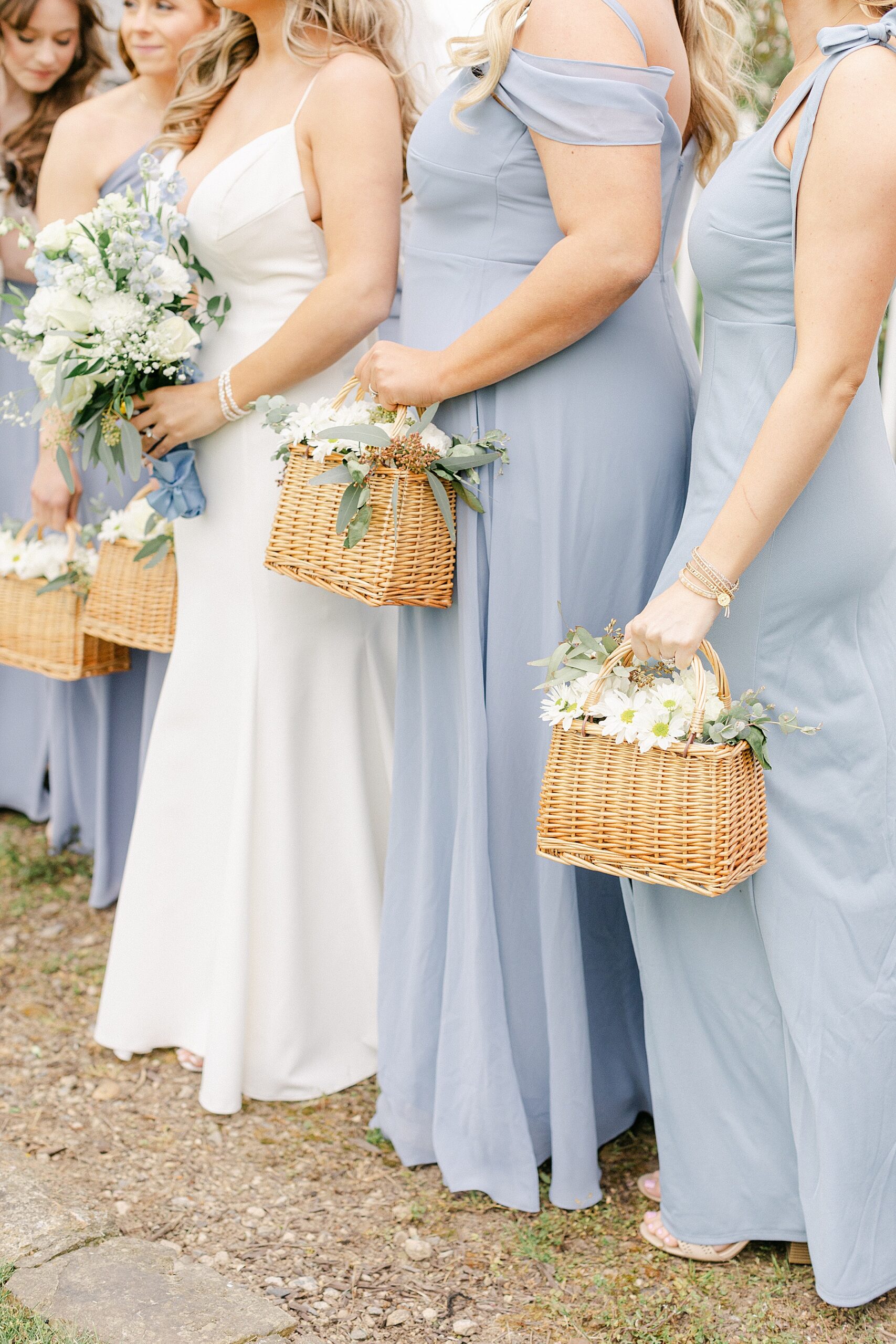 bridesmaid basket bouquet