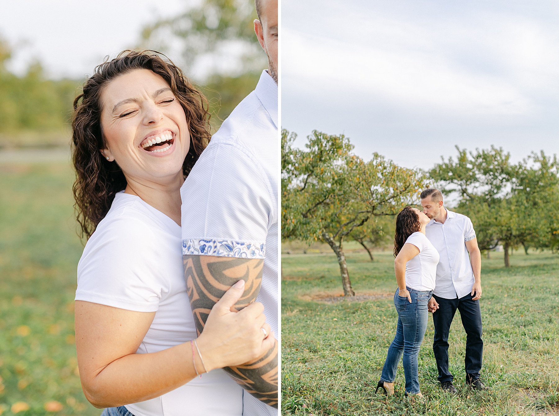 peach orchard engagement photos gettysburg pa