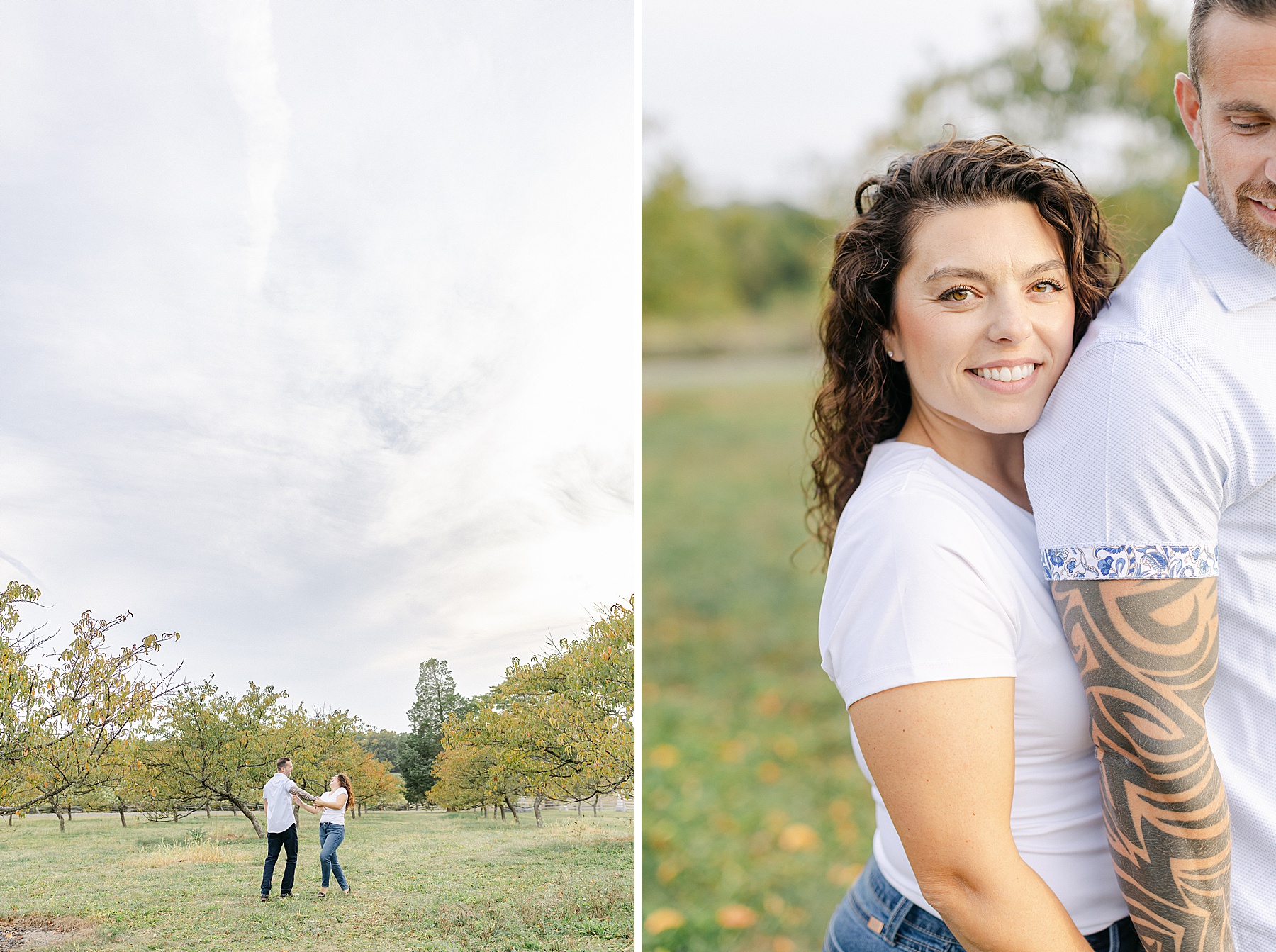 peach orchard engagement photos gettysburg pa