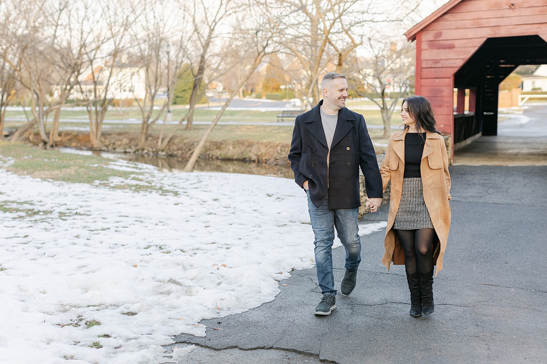 Baker Park Winter Engagement Photographer