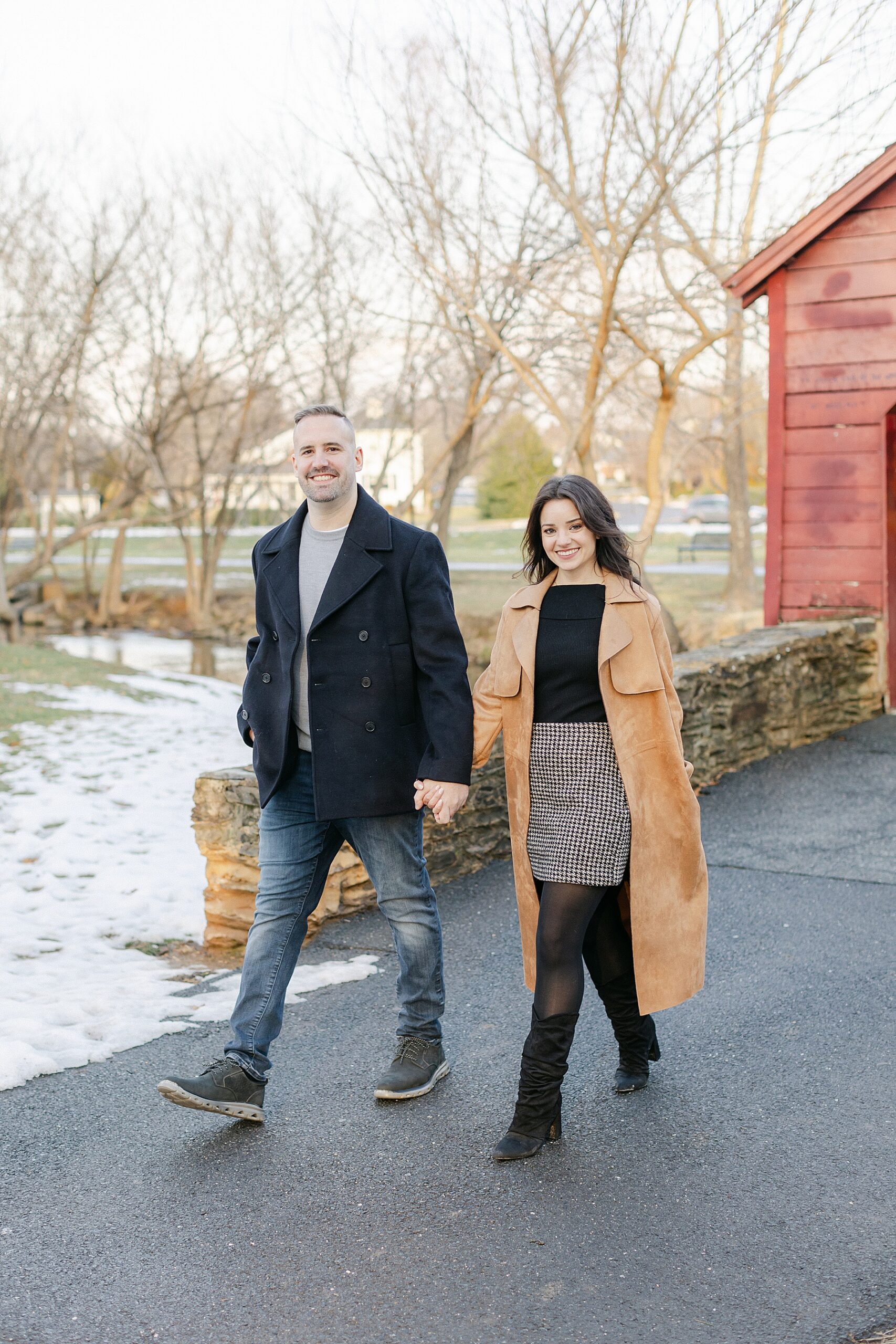 Baker Park Winter Engagement Photographer