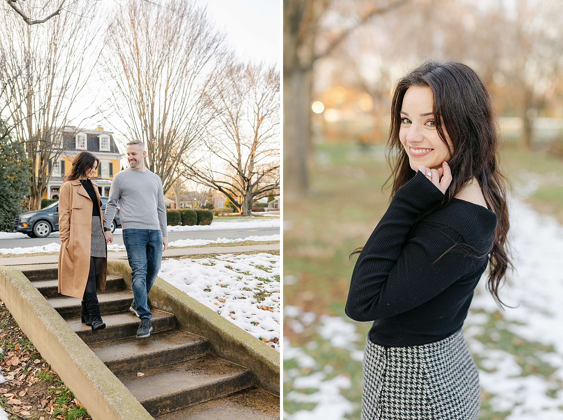 Baker Park Winter Engagement Photographer