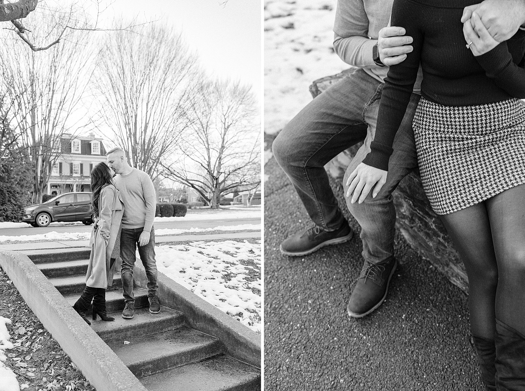 Baker Park Winter Engagement Photographer