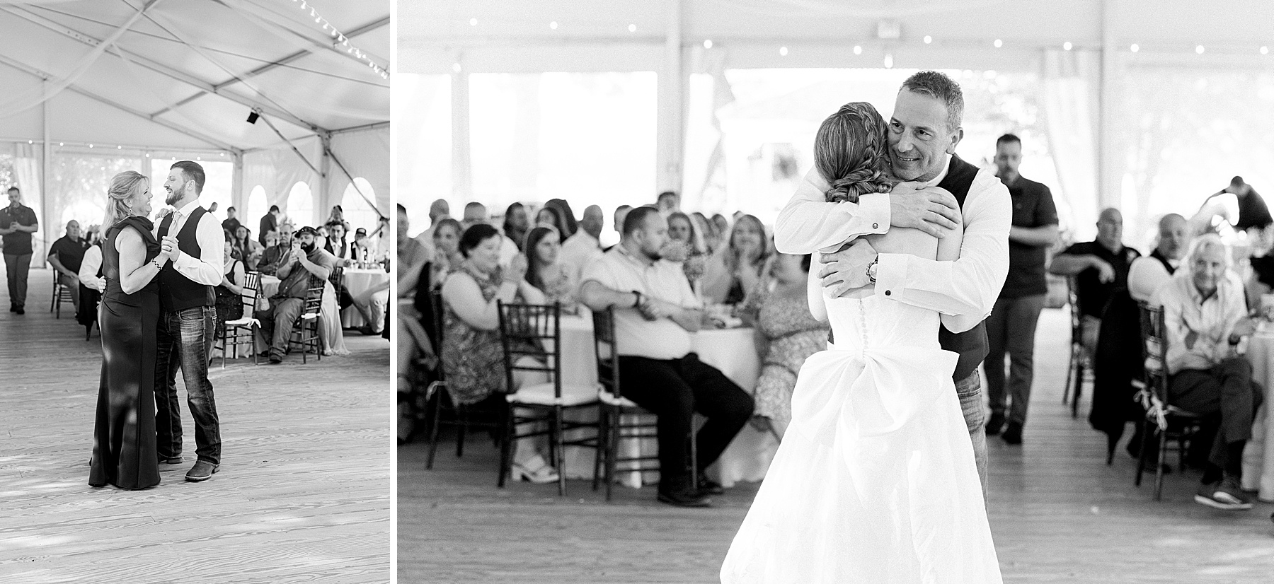 walkers overlook white tented reception