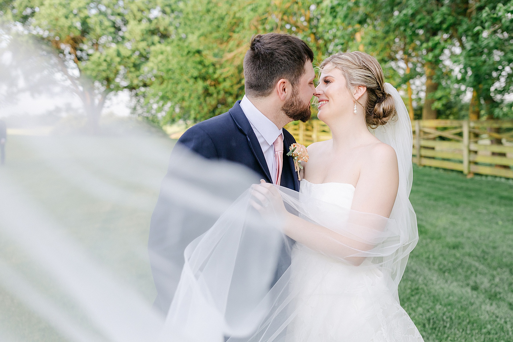 veil wrap wedding couple frederick venue
