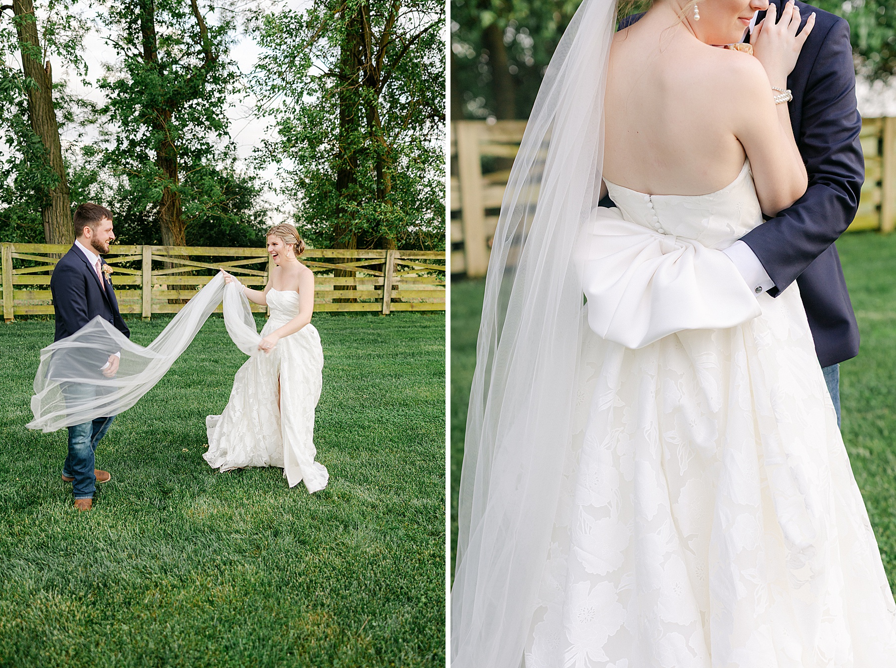 wedding dress with back bow