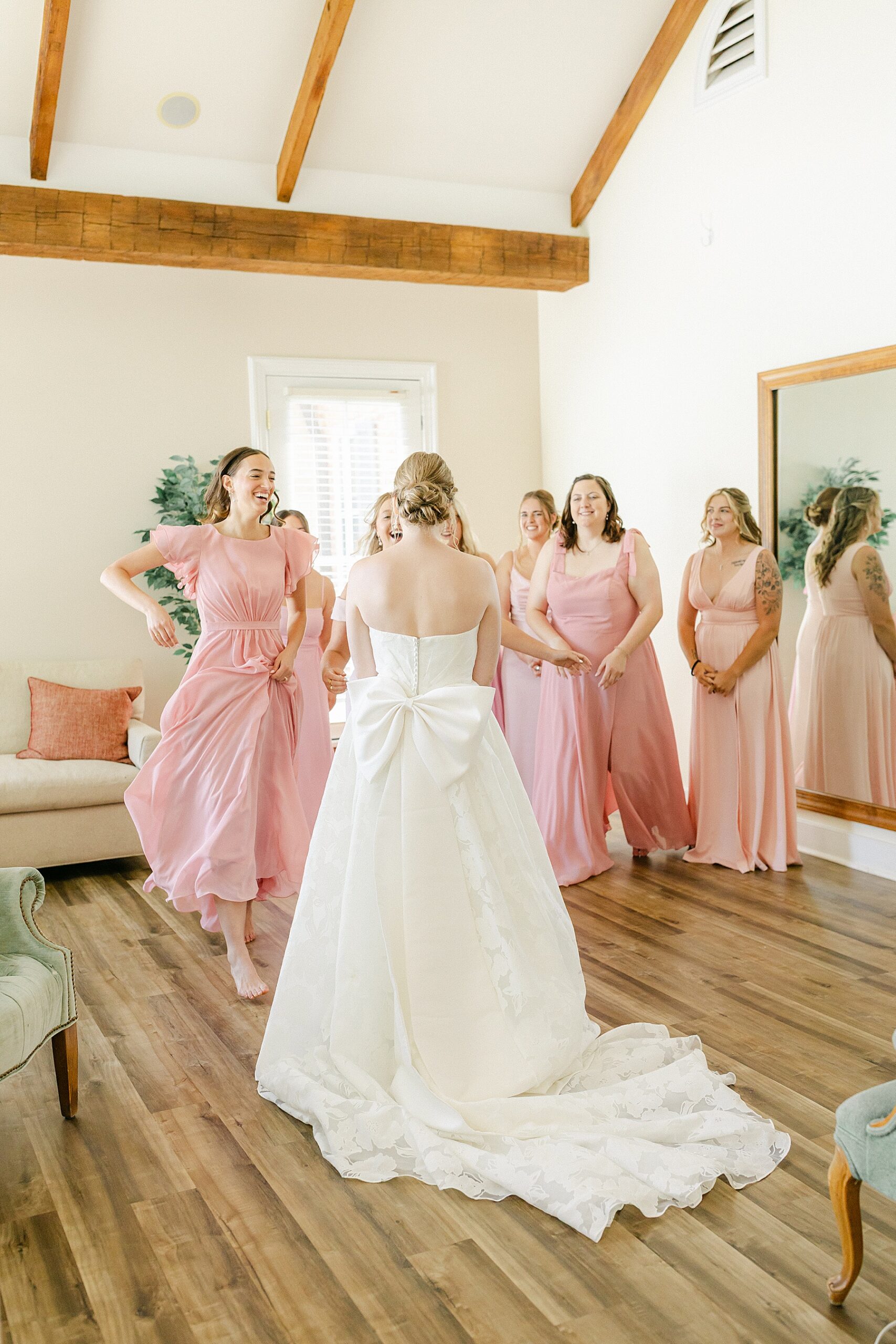 wedding dress large bow on back