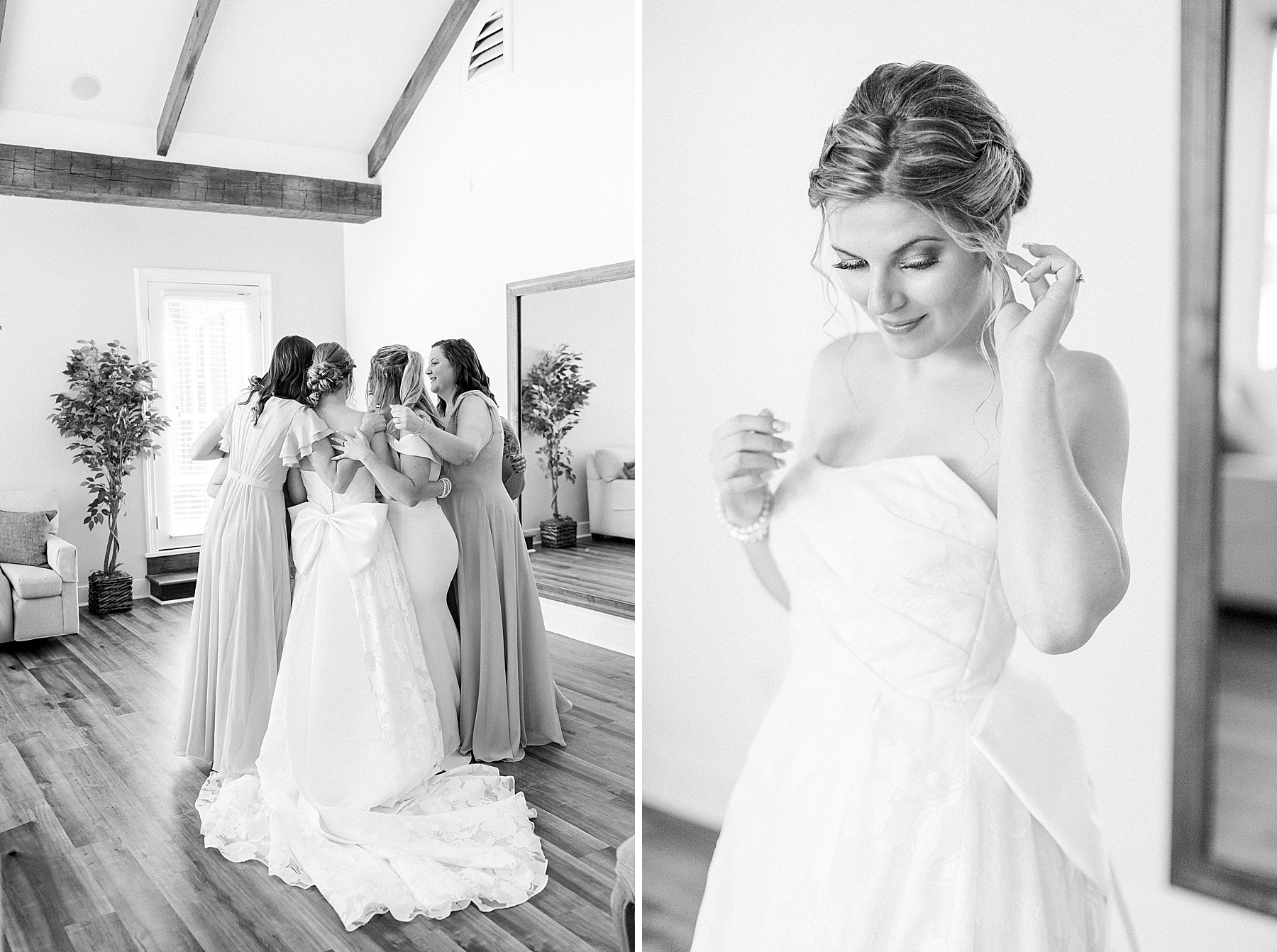 black and white bridal portraits md wedding