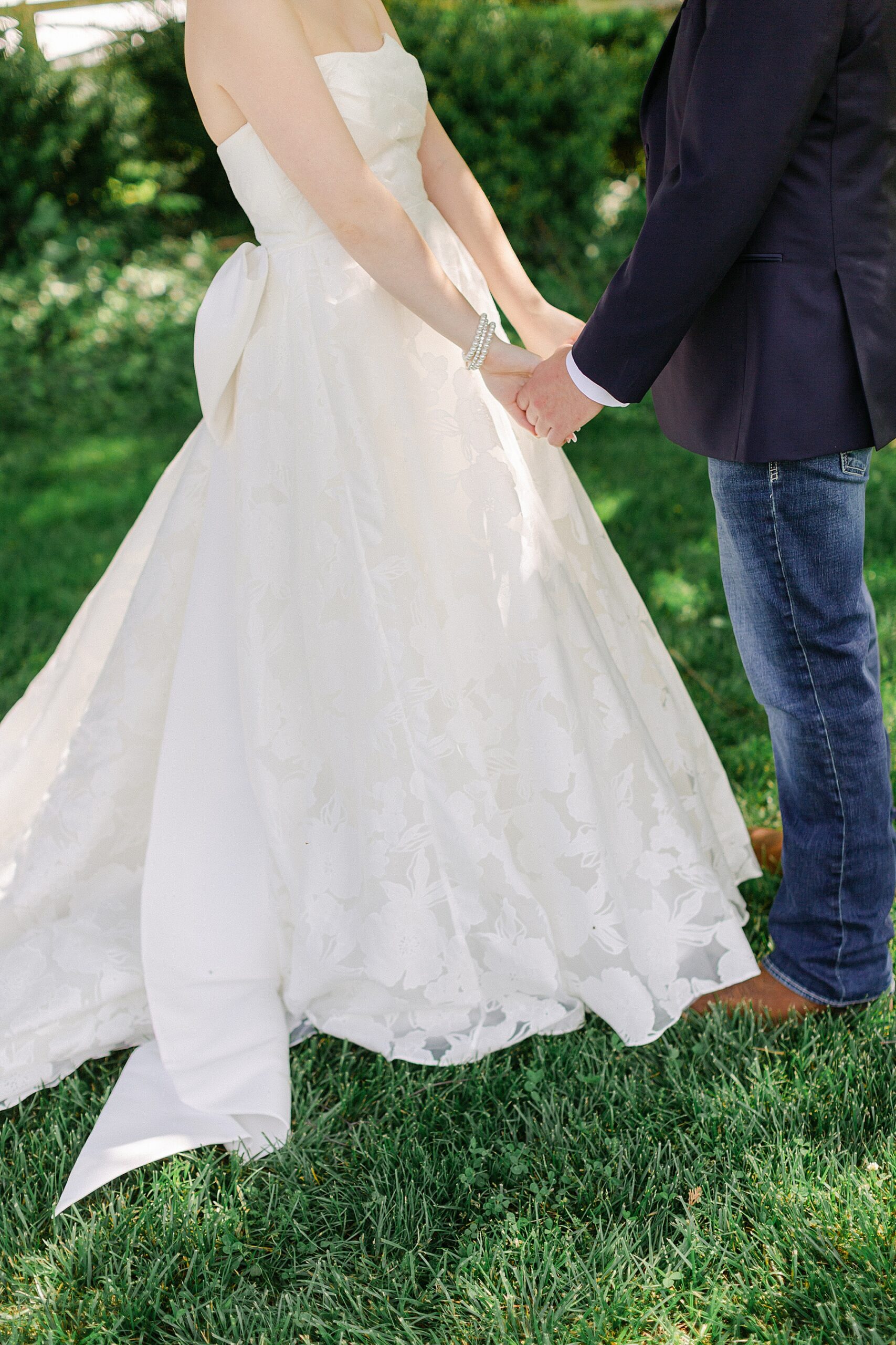 floral print big bow wedding dress anthropologie