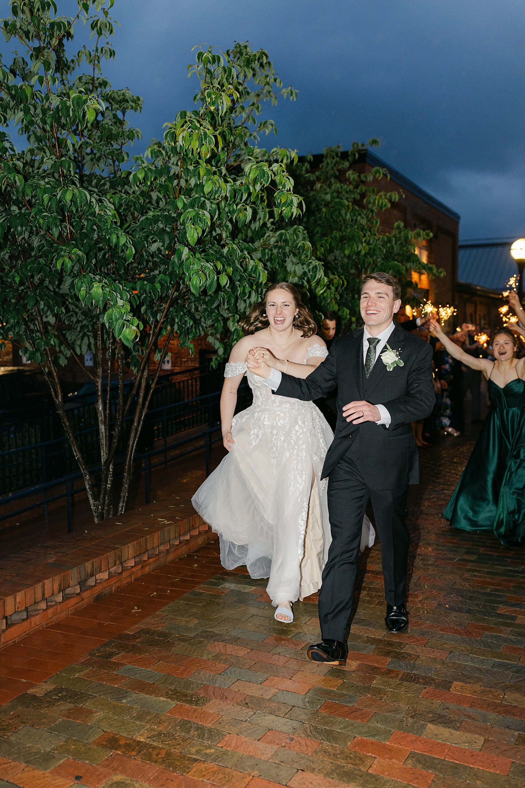 union mills public house wedding sparkler exit
