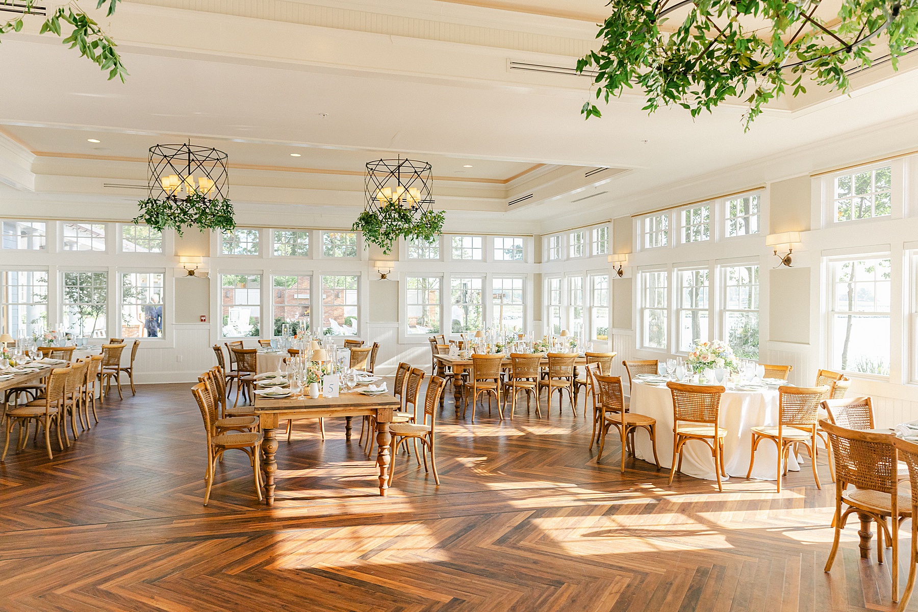 chesapeake bay beach club sunset ballroom wedding reception