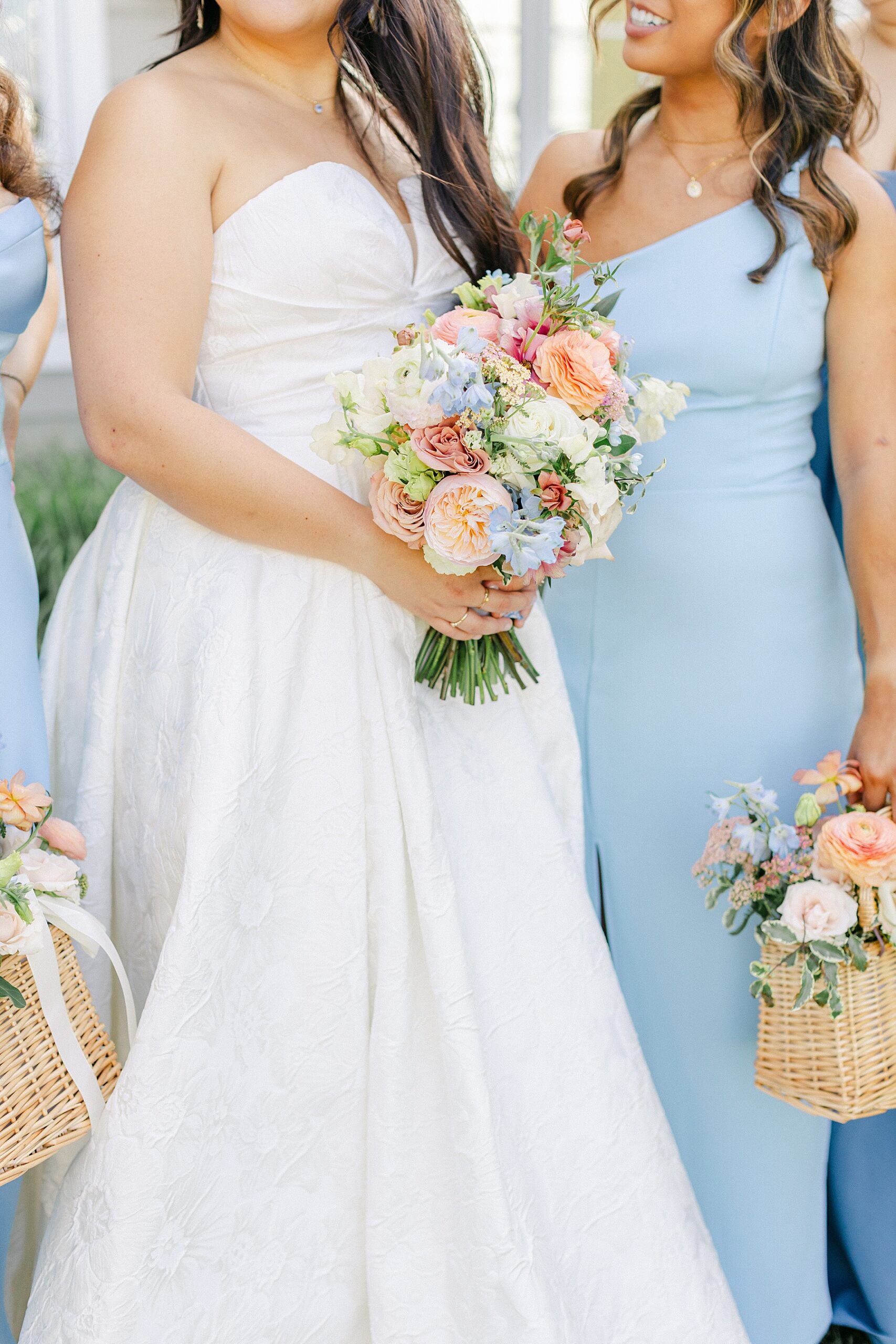 bridesmaids floral baskets
