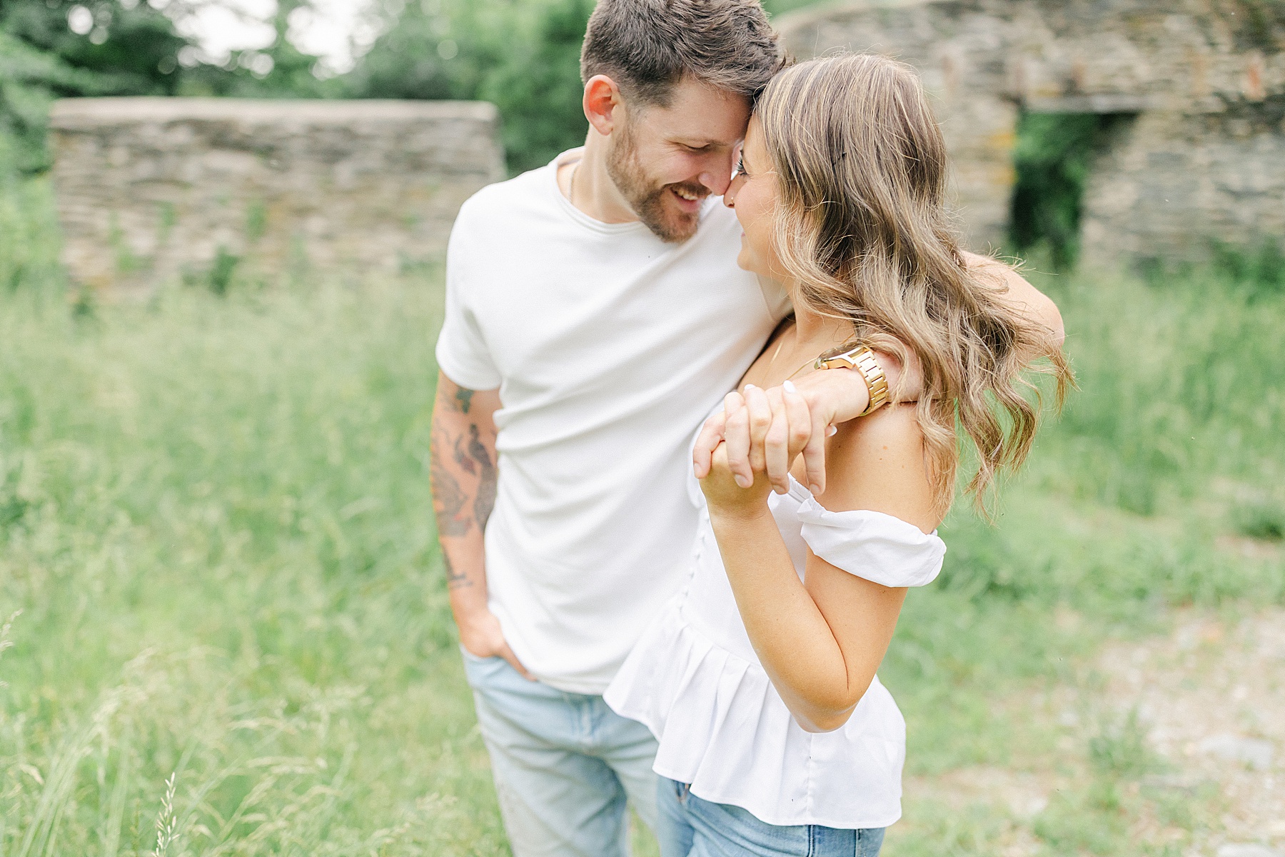 st. johns church ruins engagement harpers ferry