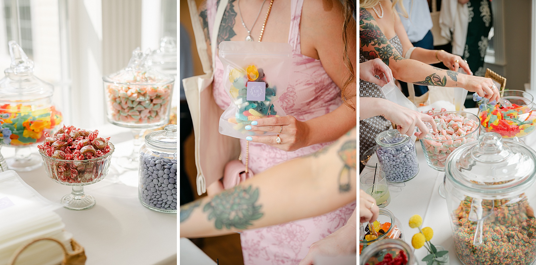 springfield manor winery wedding reception candy bar