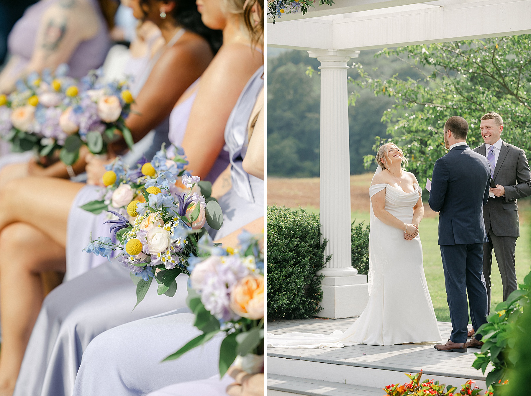 springfield manor lavender wedding photographer ceremony site outdoor