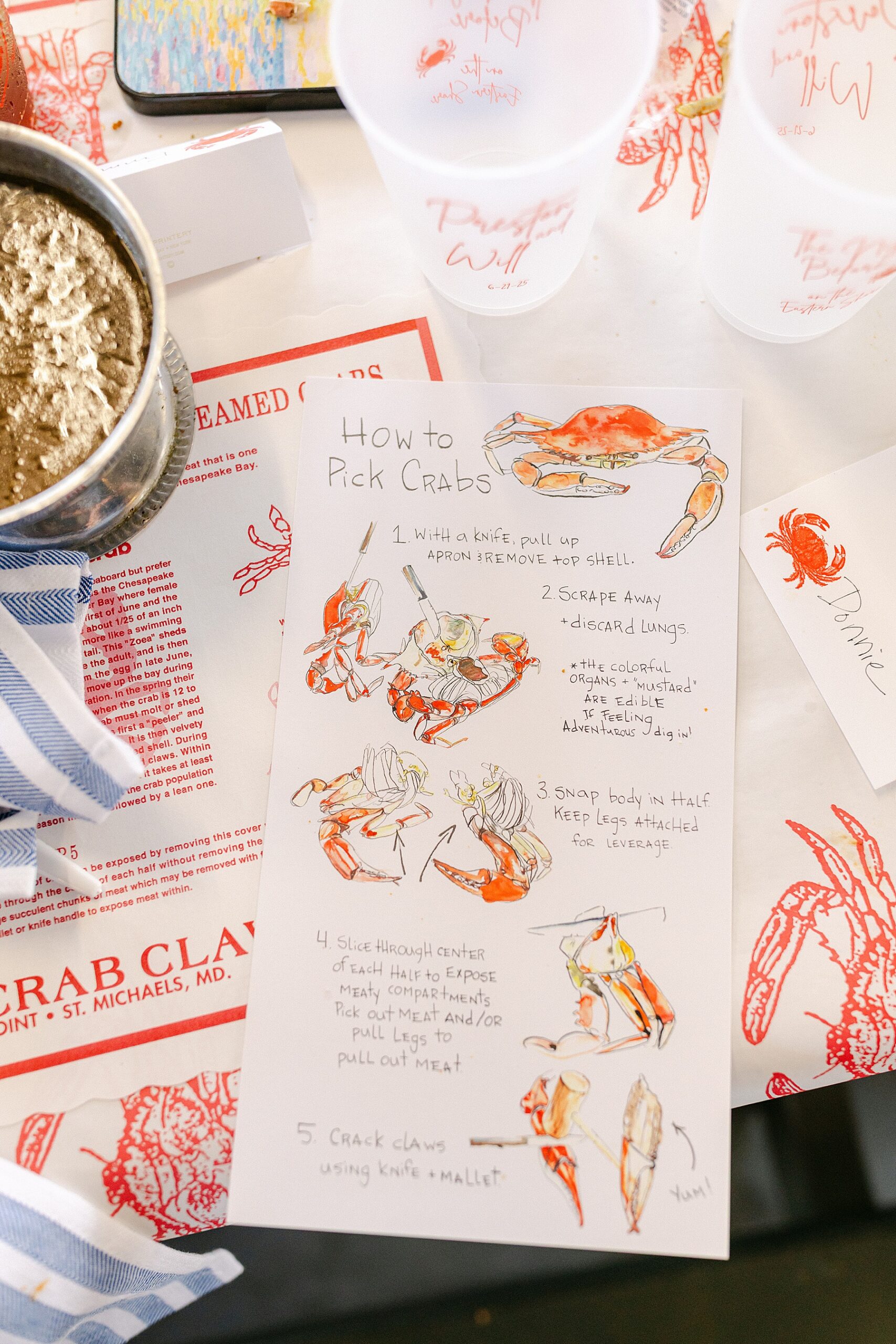 eastern shore md crab feed rehearsal dinner wedding photographer