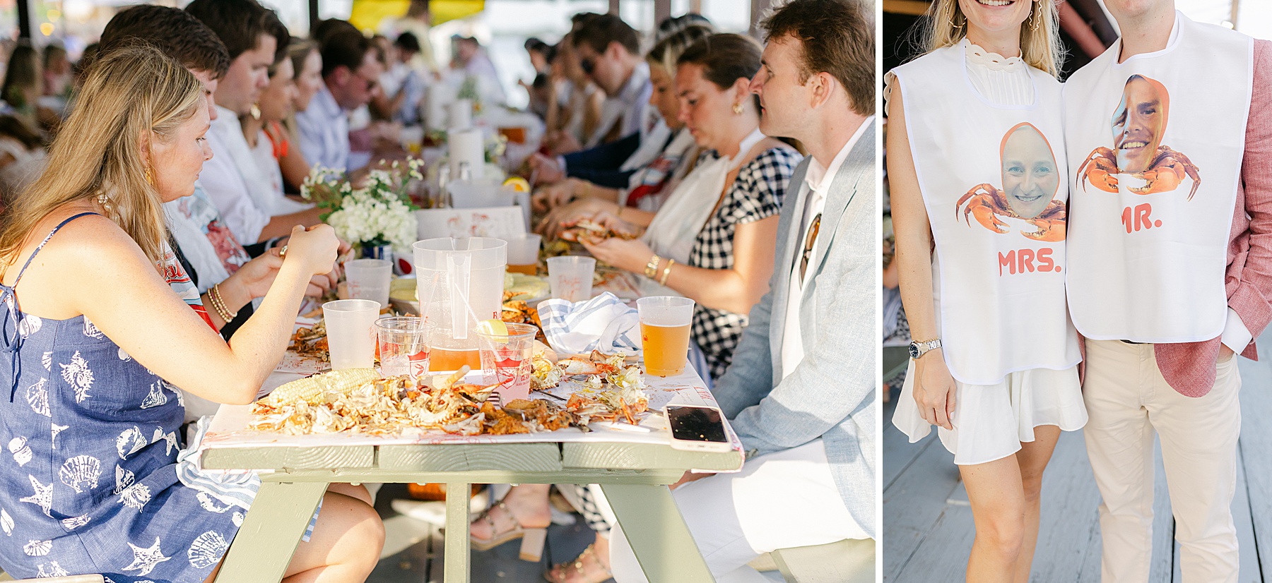 st. michaels md crab claw patio wedding rehearsal dinner