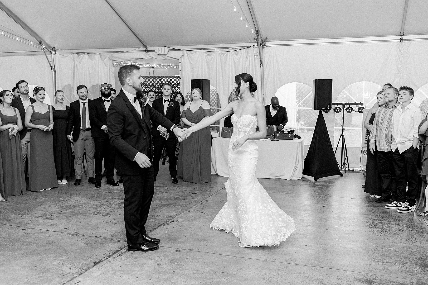 glen ellen farm tent reception frederick md wedding