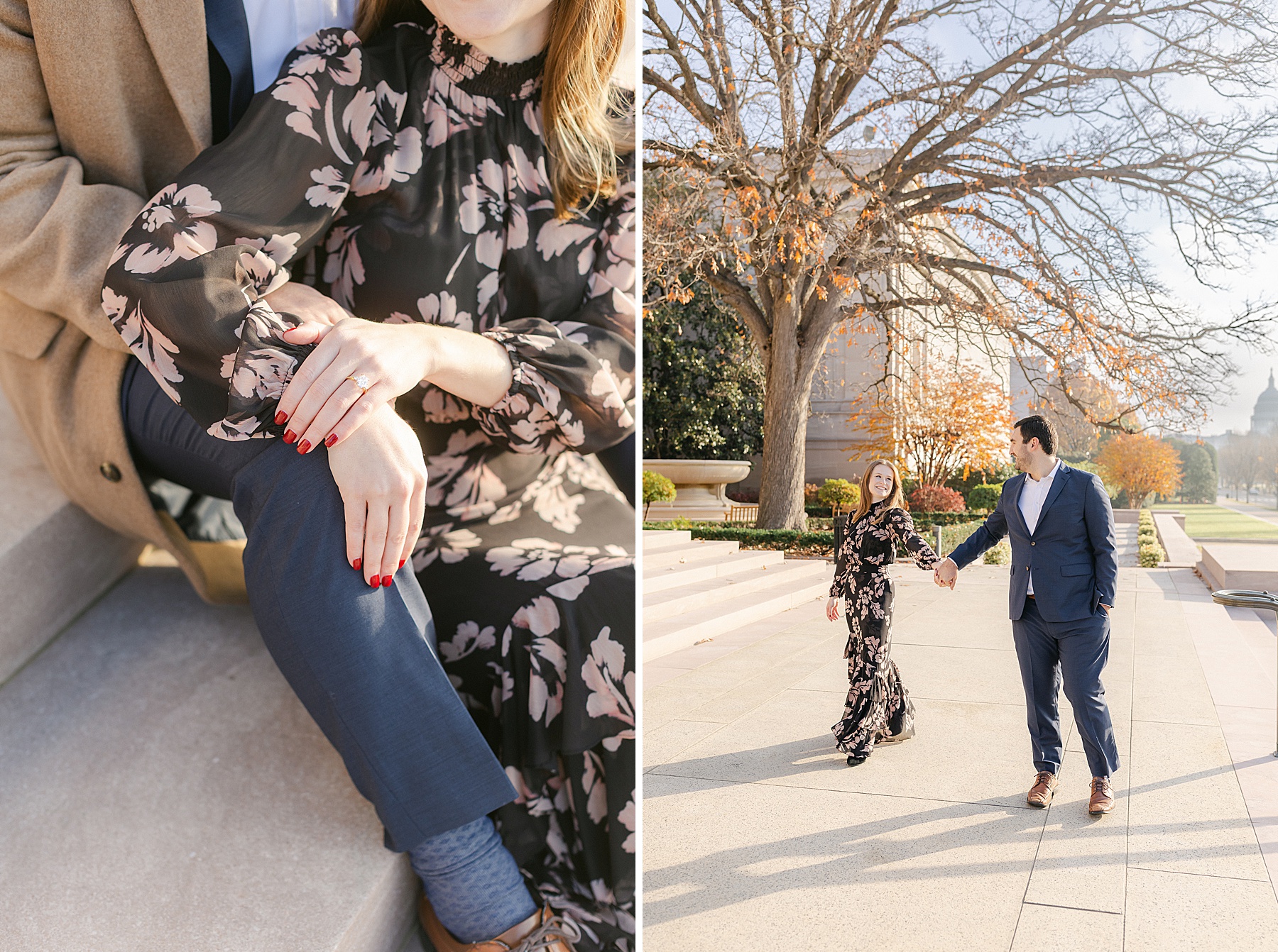national gallery of art engagement session washington dc
