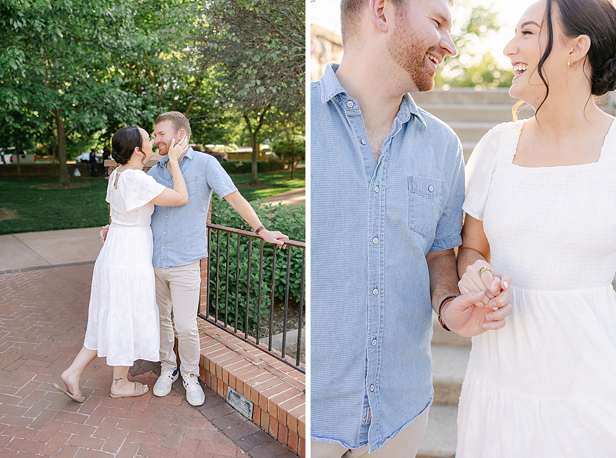 Laura and Ryan engagement session Carroll Creek downtown Frederick Maryland — Brittany Thomas Photography