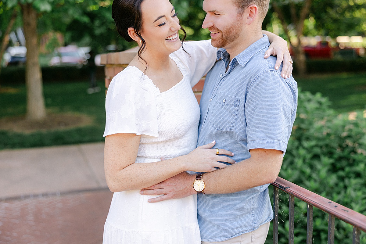 Laura and Ryan engagement session Carroll Creek downtown Frederick Maryland — Brittany Thomas Photography