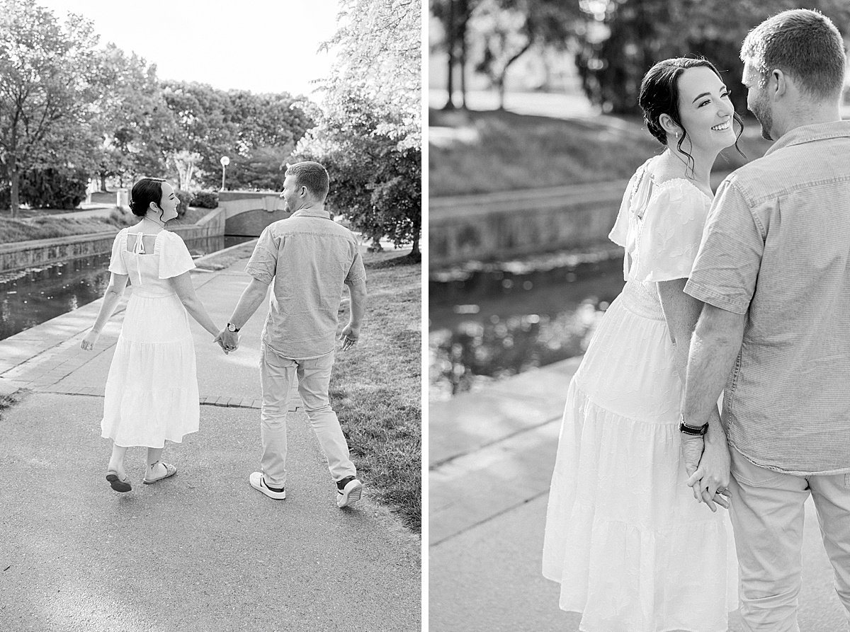 Golden hour engagement session Carroll Creek Frederick Maryland — Brittany Thomas Photography