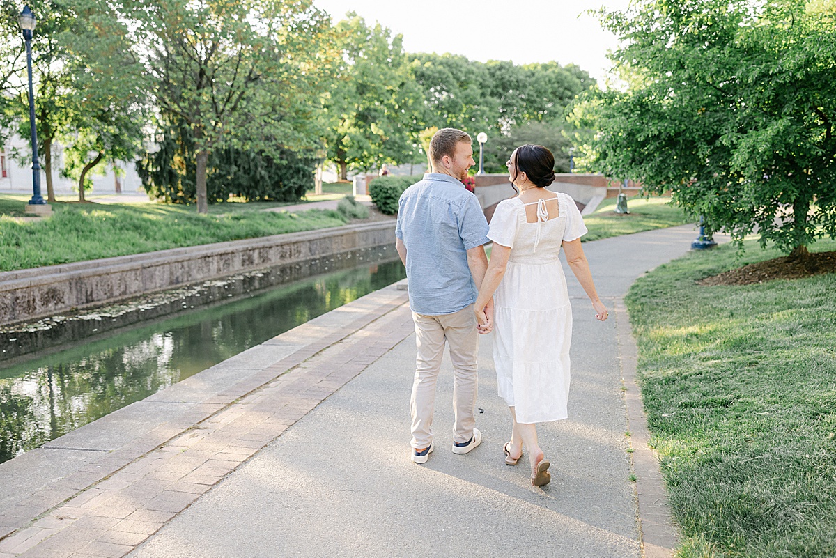 Laura and Ryan Baker Park engagement session Frederick Maryland golden hour — Brittany Thomas Photography