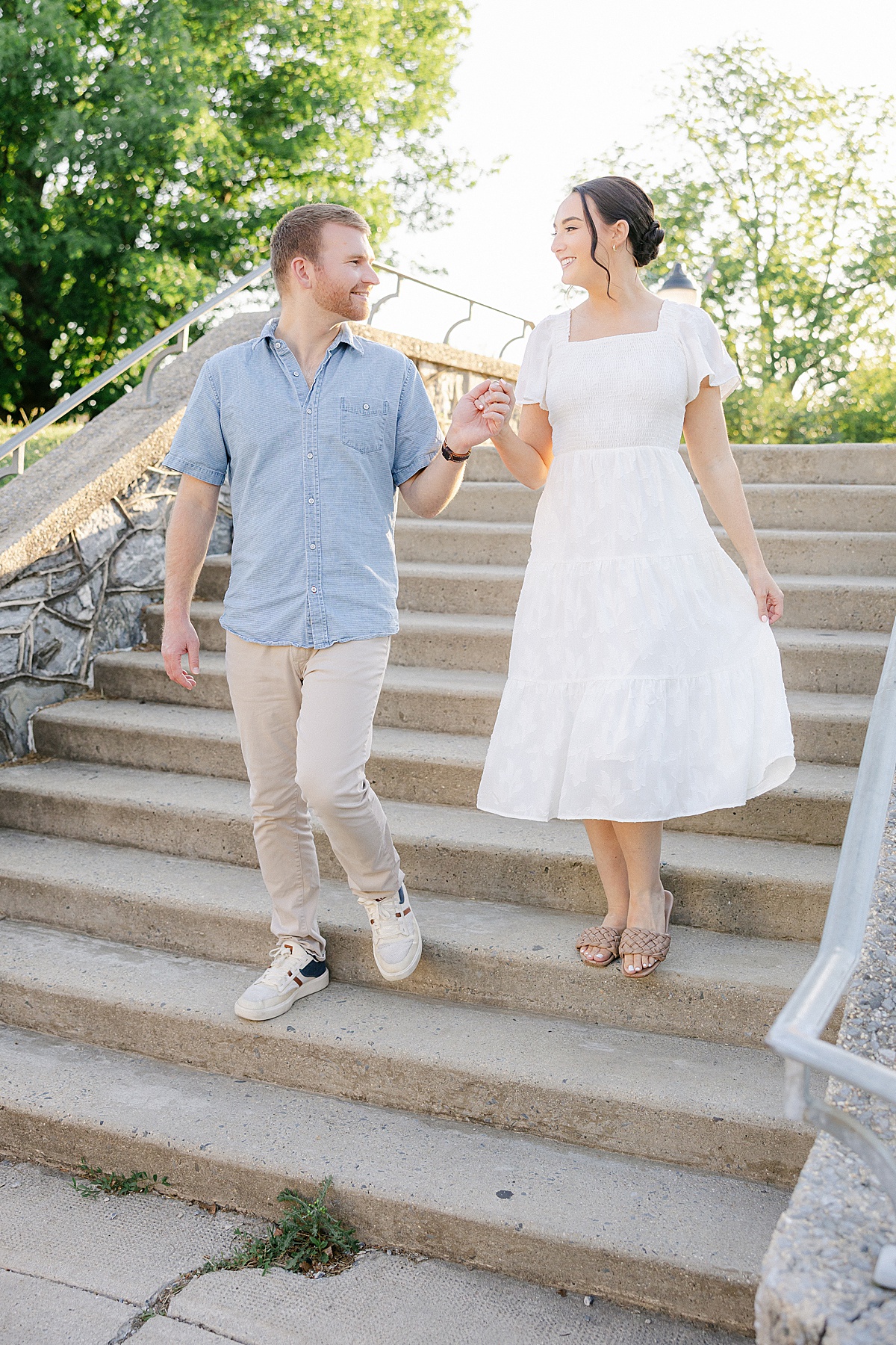 Sunshine engagement session portraits downtown Frederick Maryland — Brittany Thomas Photography