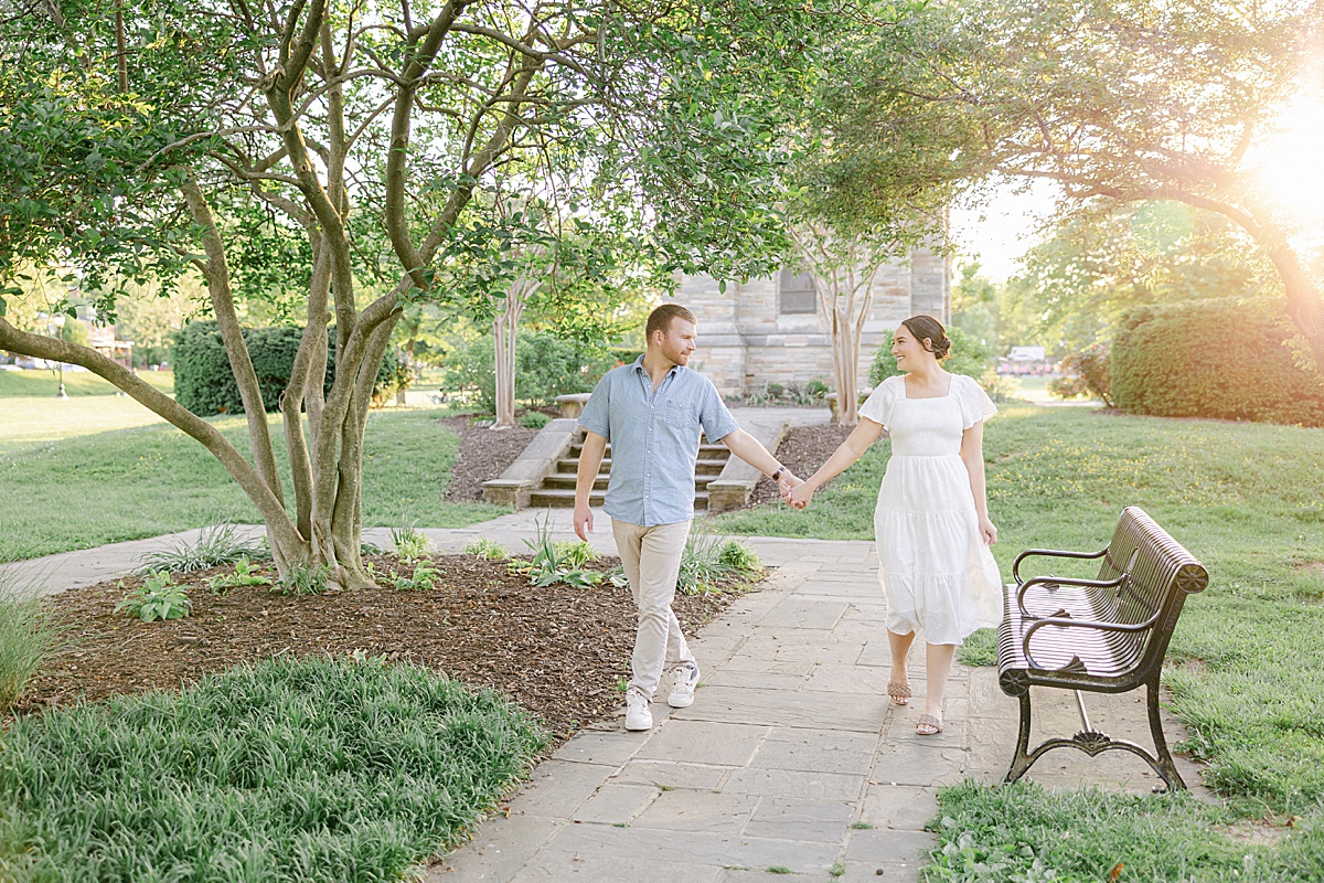 Laura and Ryan downtown Frederick Maryland engagement session Springfield Manor Winery fall wedding — Brittany Thomas Photography