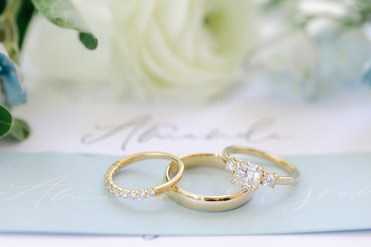 Wedding rings detail shot Walker's Overlook Frederick Maryland — Brittany Thomas Photography