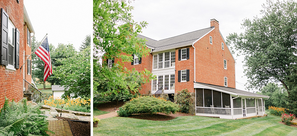 Historic manor home exterior at Christian Royer House Westminster Maryland | Brittany Thomas Photography Maryland Wedding Photographer