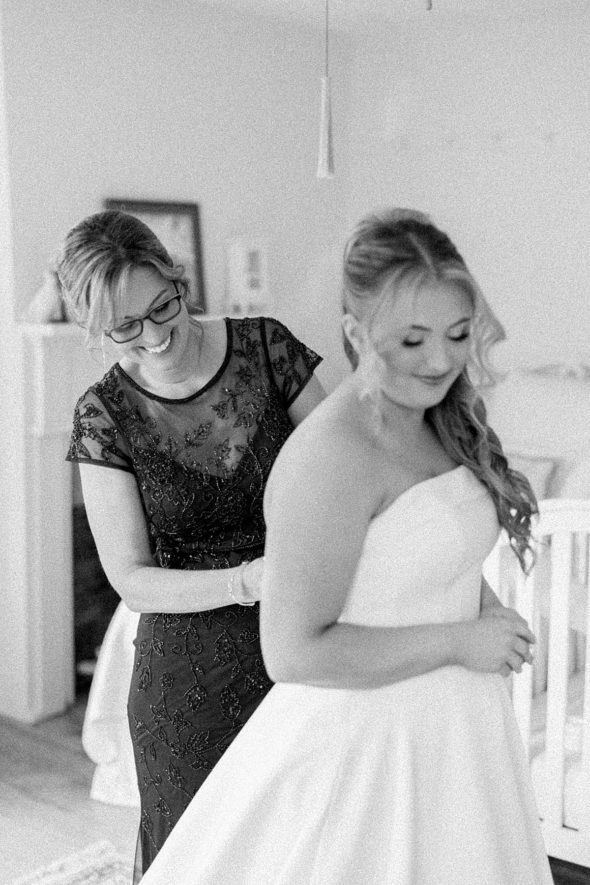 Bride having veil placed before ceremony at The Christian Royer House | Brittany Thomas Photography Maryland Wedding Photographer