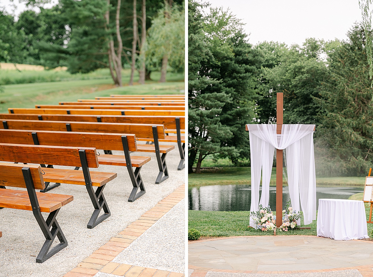 christian royer house outdoor ceremony space facing pond westminster wedding photographer